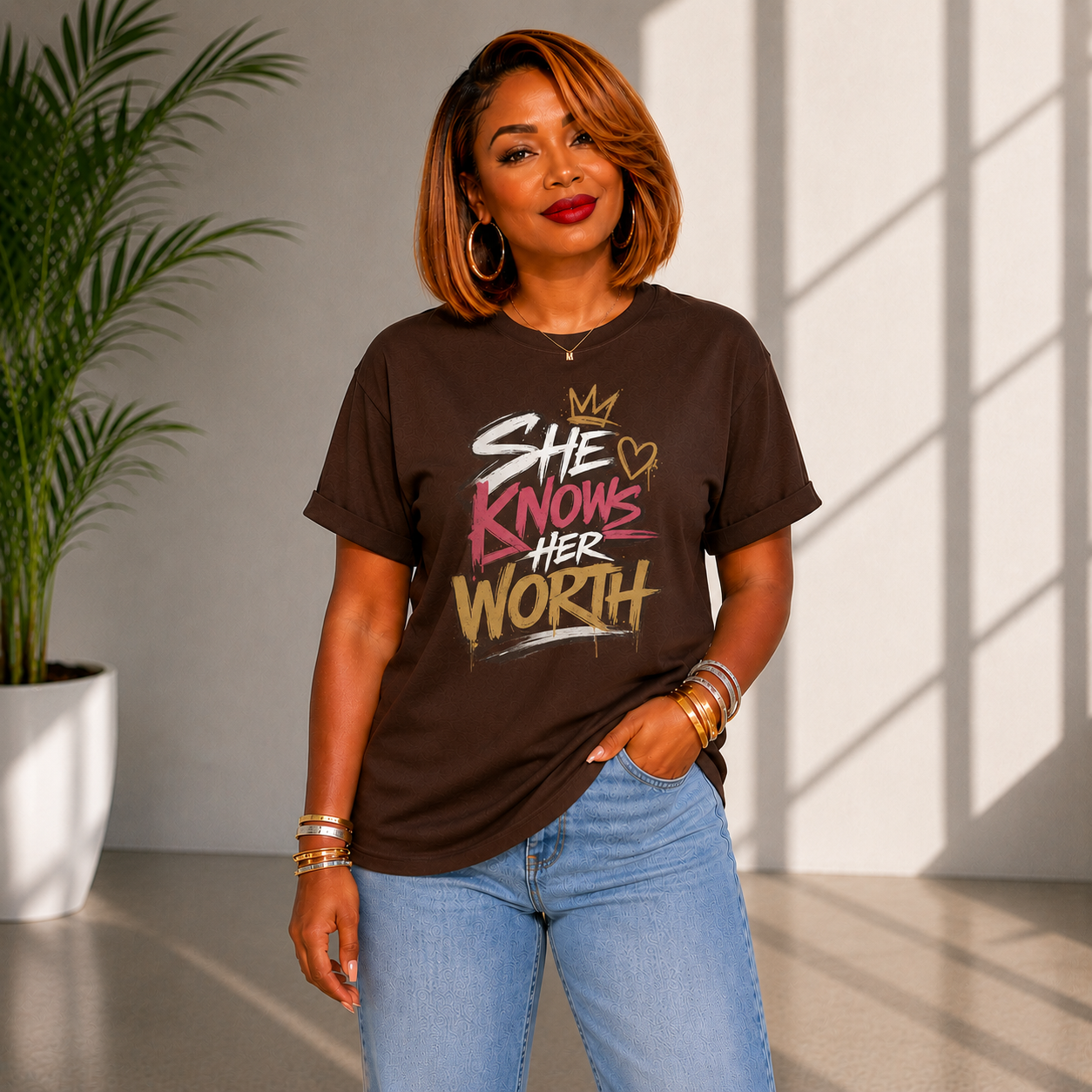 T Shirt- She Knows Her Worth