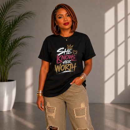 T Shirt- She Knows Her Worth