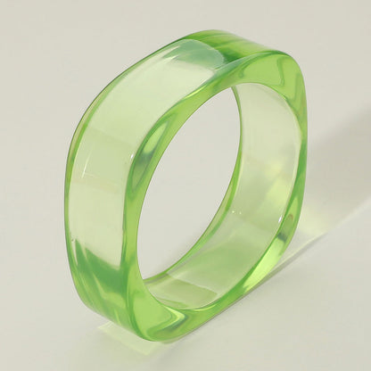 Bangles- Chunky Clear Resin Bracelet