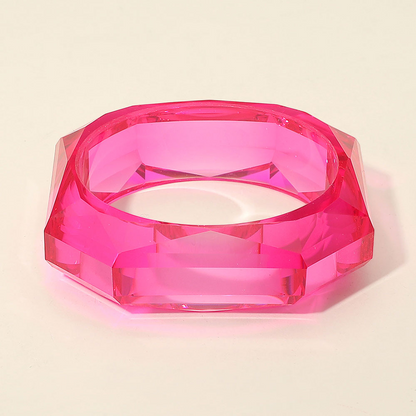 Bangles- Miss Geo Clear Resin Bracelet