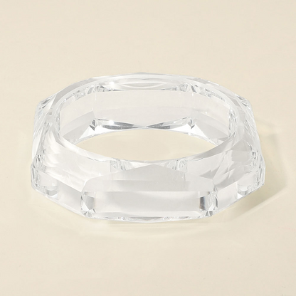 Bangles- Miss Geo Clear Resin Bracelet