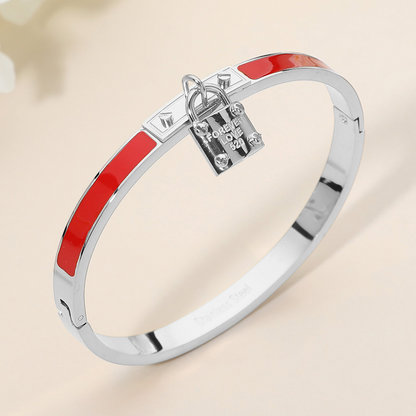 Bangle- Heart On Lock Bracelet