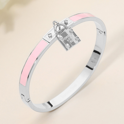 Bangle- Heart On Lock Bracelet