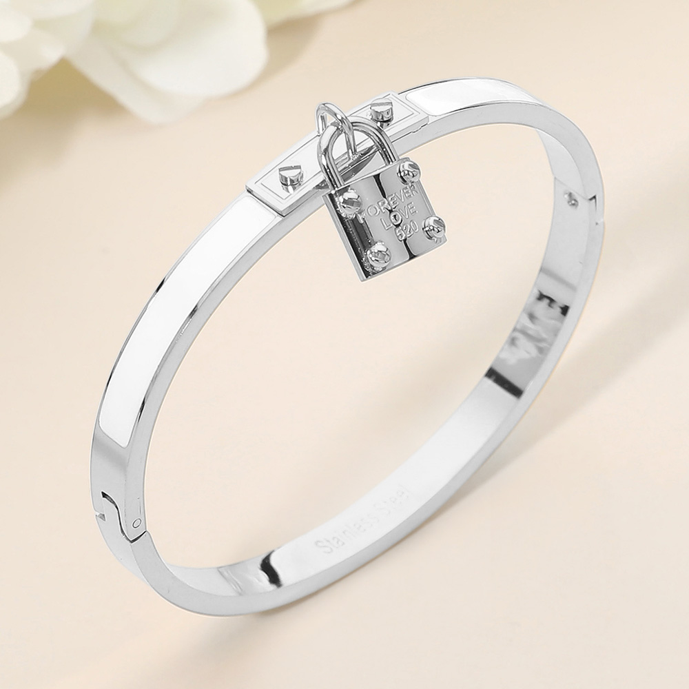 Bangle- Heart On Lock Bracelet