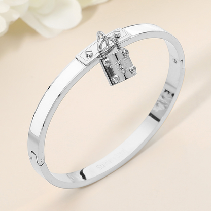 Bangle- Heart On Lock Bracelet