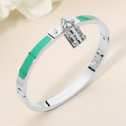 Bangle- Heart On Lock Bracelet