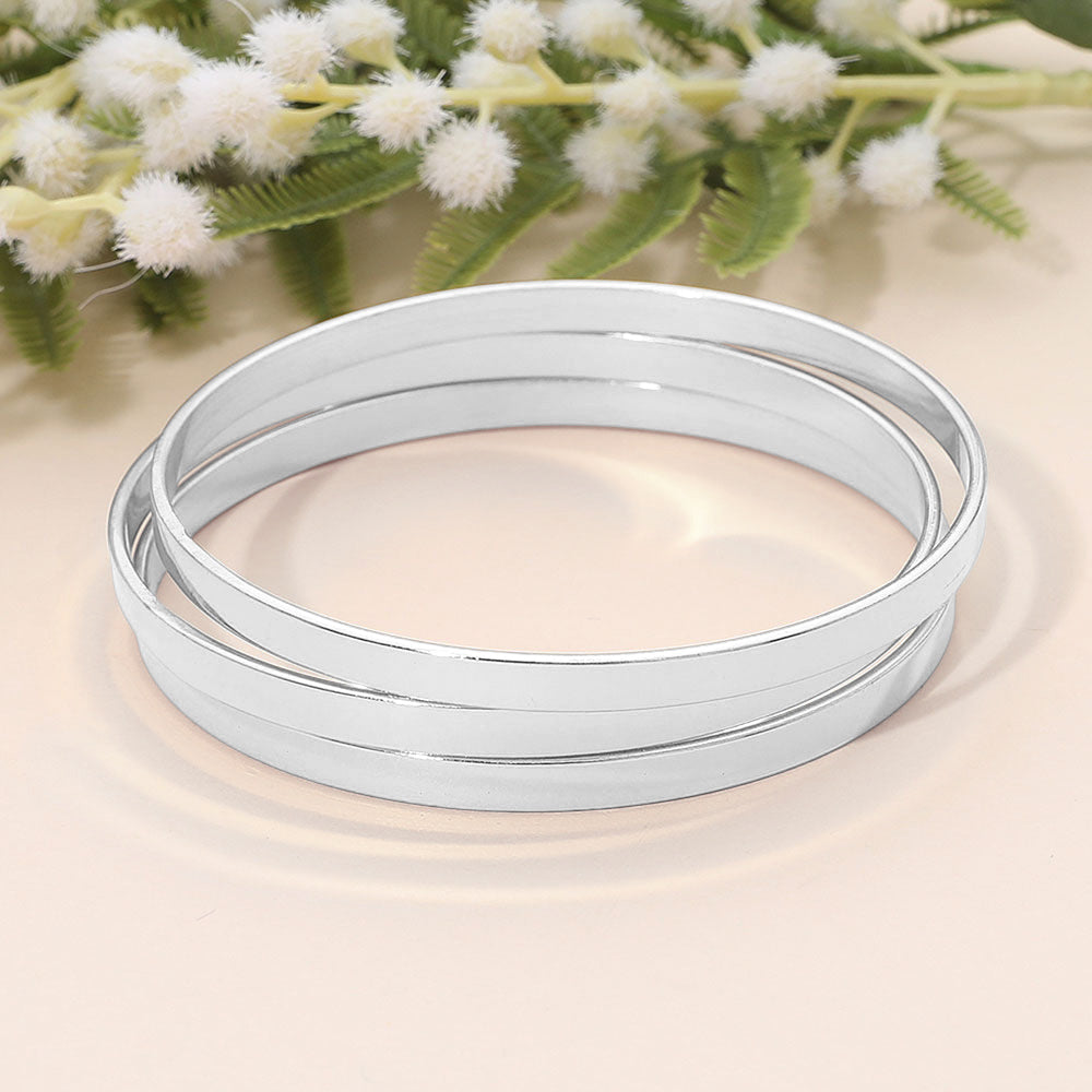 Bangles- The Stainless Steel Sleek Set